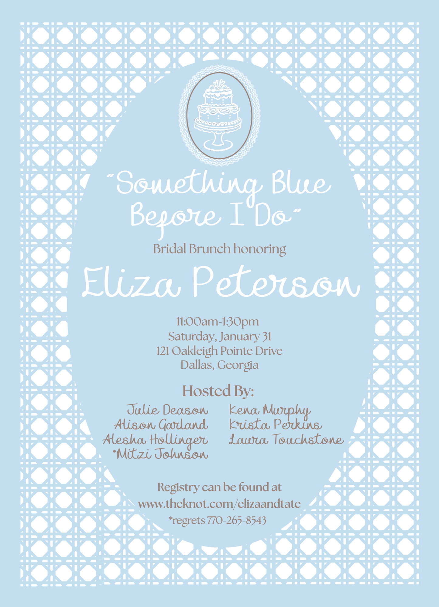Something Blue-Bridal Shower invite