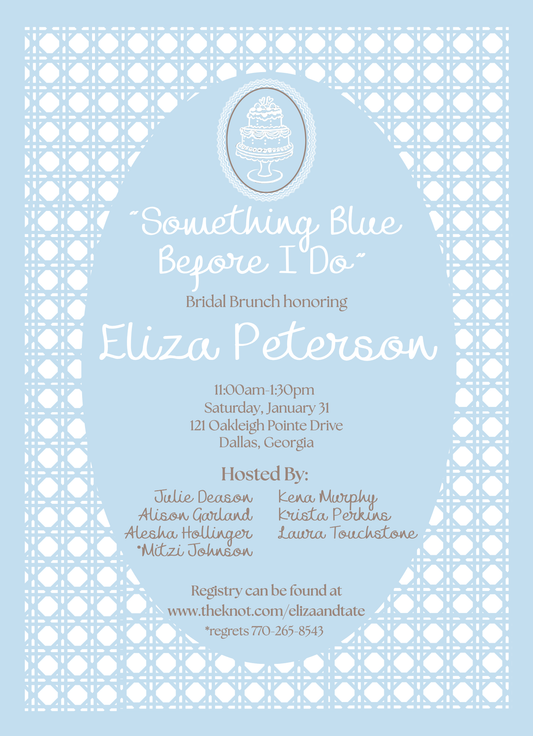 Something Blue-Bridal Shower invite