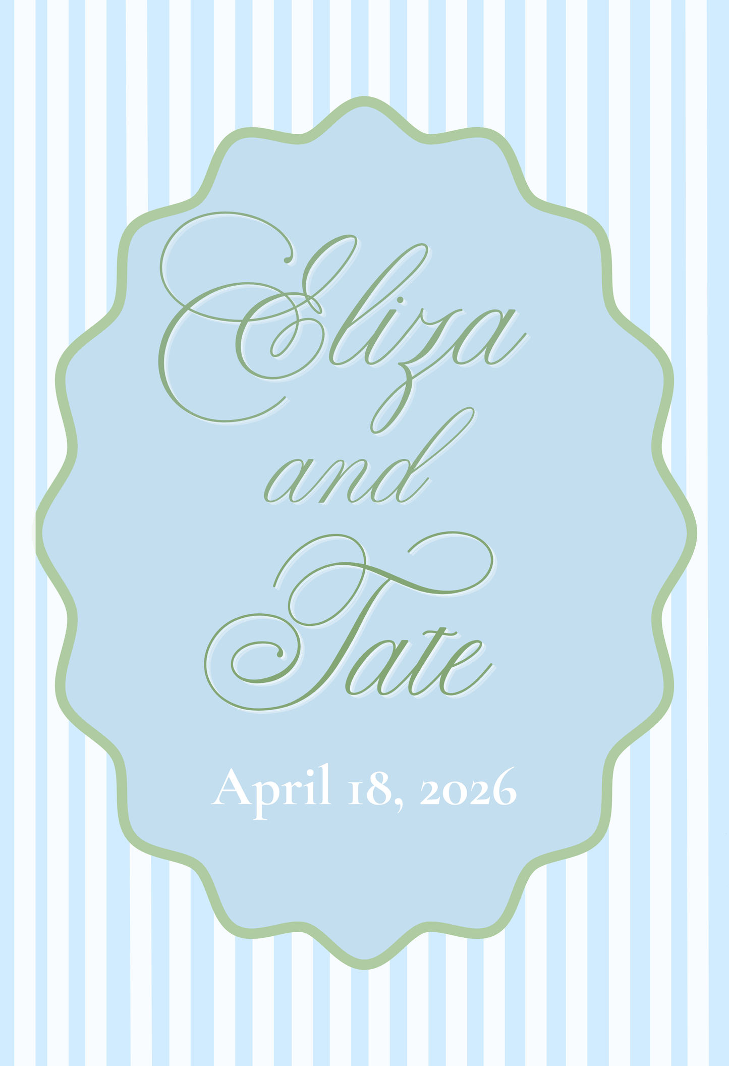 Wedding welcome sign.