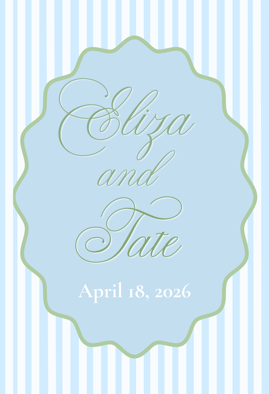 Wedding welcome sign.