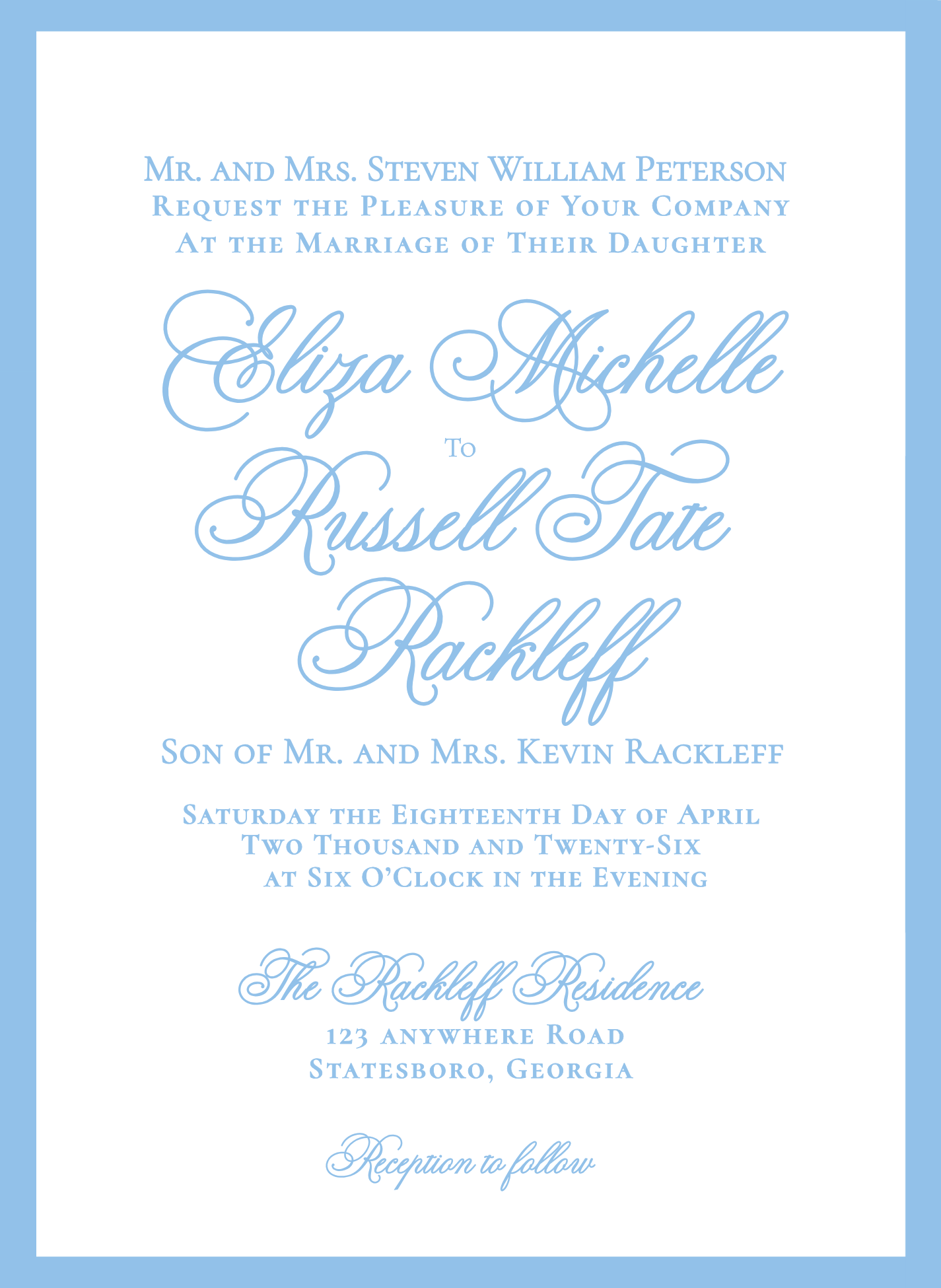 Wedding invitation