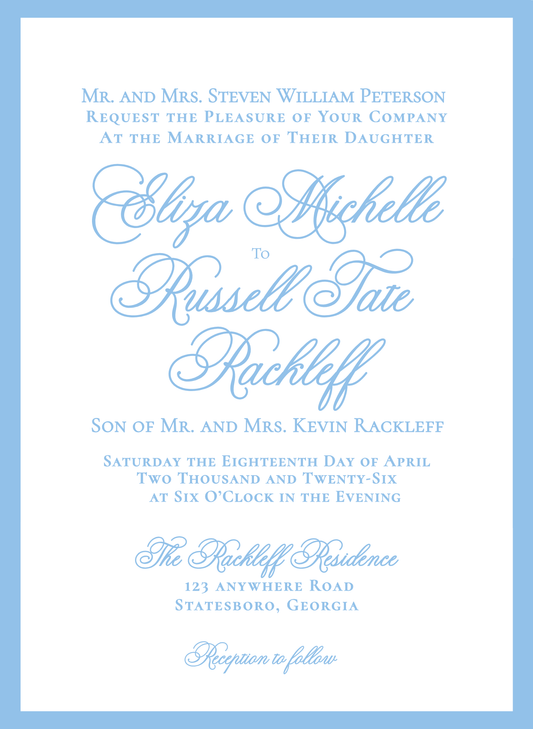 Wedding invitation